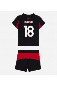 AC Milan Christopher Nkunku #18 Jalkapallovaatteet Lasten Kotipeliasu 2025-26 Lyhythihainen (+ Lyhyet housut)